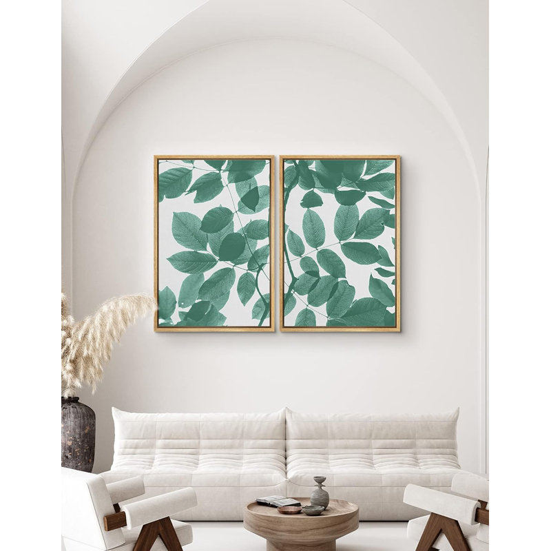 Eaucalyptus, feuilles, aquarelle, style minimaliste, arbres, art moderne, contemporain, H 24 po x l 16 po