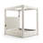Megghan Luxurious Velvet Upholstered Canopy Bed with Speaker & USB Connection-75619028-75619026