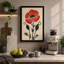 Crimson Carnation Botanical - Wrapped Canvas-452668748-452668749