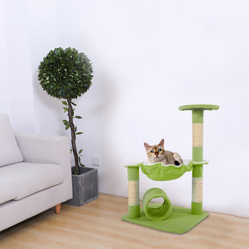 Arbre à chat 28 po Aleska, Vert
