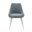 Chaises d'appoint rembourrées Boucle avec base en métal blanc, ensemble de 2 pour sièges de salle à manger