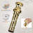 Brushed Gold Farmhouse Rotatable Bathroom Faucet - 8 Inch Widespread 3-Hole With Pull-Out Sprayer, Lead-Free Stainless Steel, Metal Pop-Up Drain, Water Supply Lines, 2 Handles-120713468