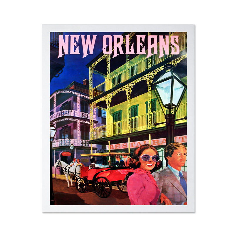 Nouvelle-Orléans No4, Affiche, Encadrement blanc, H 16 po x l 20 po