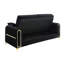 Causeuse rembourrée noire Ruby