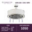 Ventilateur de plafond intérieur 23 po Ringaire avec ensemble de lumières DEL Ringaire - chrome avec pales noires