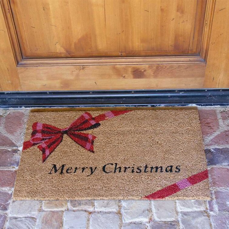 Christmas Door Mat Outdoor Rug Pink Christmas Doormat 'Tis The Season Entrance  Rug Winter Door Mat Outdoor Farmhouse Decor Home Kitchen