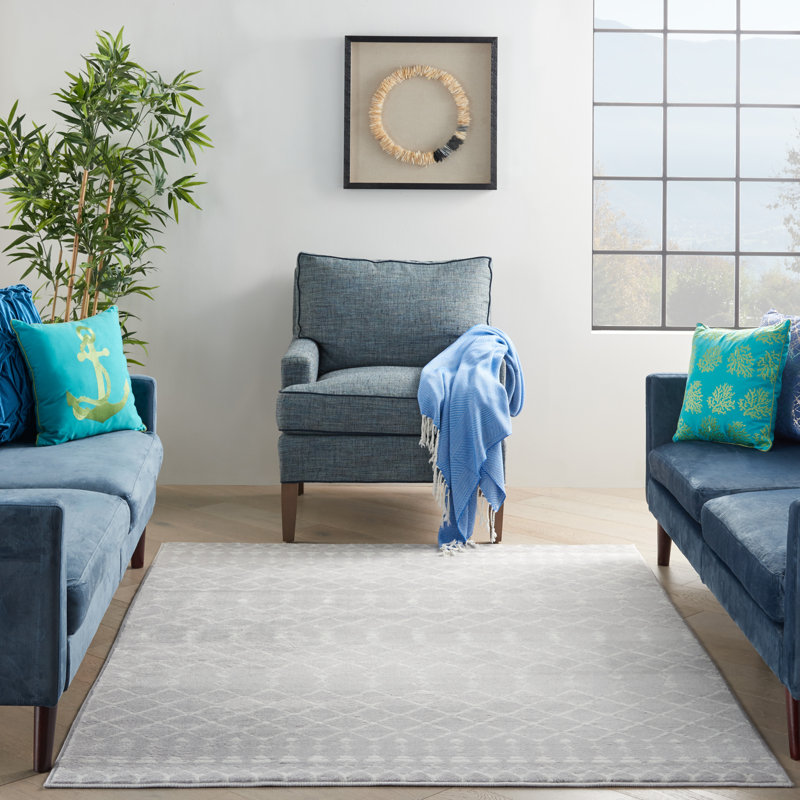 Jerrye Geometric Indoor Rug, Rectangle 6' x 9'