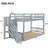 Twin Over Bunk Bed, Gray, With Storage Space - & Efficient Solution-292828882