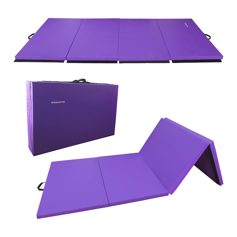 Purple 120" x 48" Vinyl Folding Gymnastics Exercise Mat