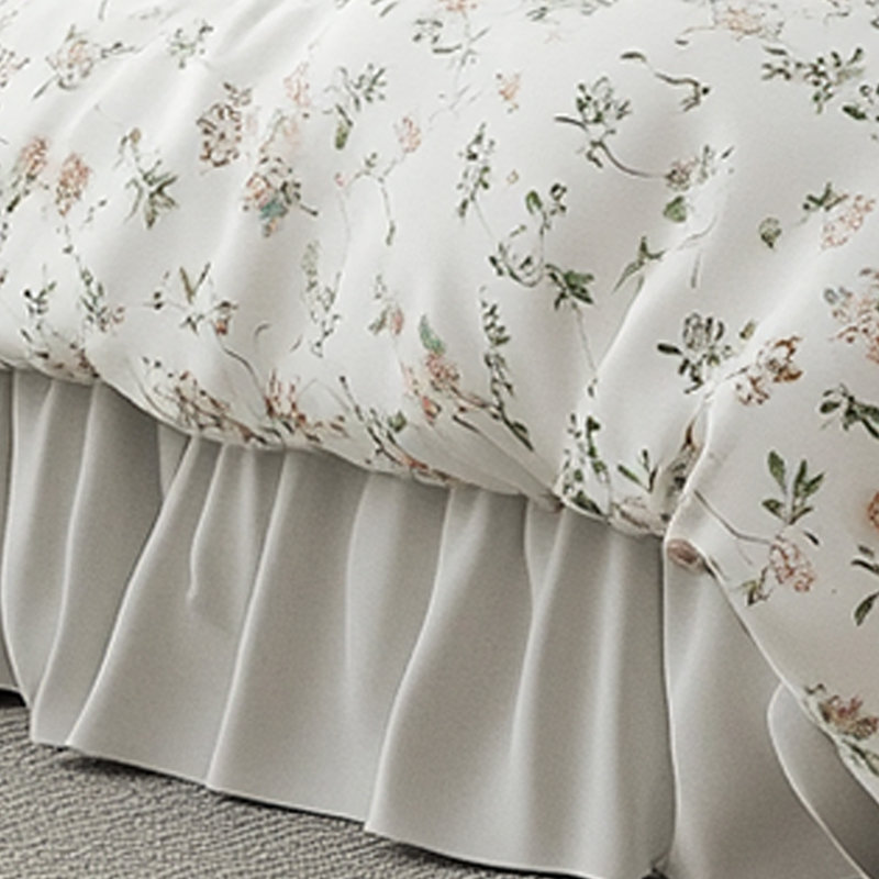 Delicate Floral Bed Skirt