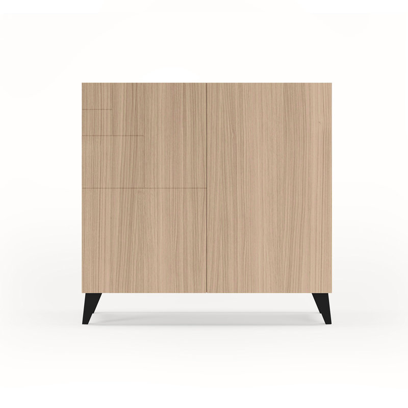 12 Pair Shoe Storage Cabinet, Walnut/Black