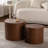 Nesting Coffee Table Set Of 2 Round Wooden Coffee Tables Circle Modern Table For Small Space Living Room Bedroom Accent End Side Table-551509312