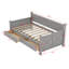 Lit de jour simple avec 2 grands tiroirs, structure en forme de X-957307082