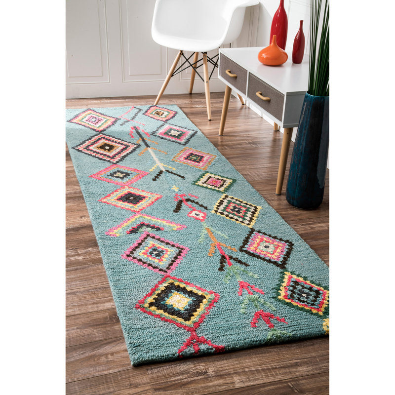 Tapis touffeté à la main Hager, Tapis de couloir 2 pi 6 po x 6 pi