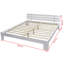 vidaXL Bed Frame Solid Pinewood-43556312-43556313