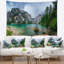 Tapisserie paysage lac entre montagnes-28502748