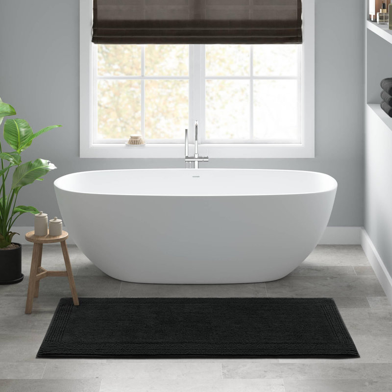 Tapis de bain réversible 100% coton touffeté 3000 g / m², Simple - L 60 po x l 24 po