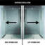 Porte de douche coulissante sans cadre avec verre transparent 3/8 po l 60-64 "x H 76" Cass-55865498