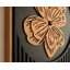 Art floral floral en bois - Décor en relief de fleurs modernes en couches 3D (grand, encadré)-1719210866