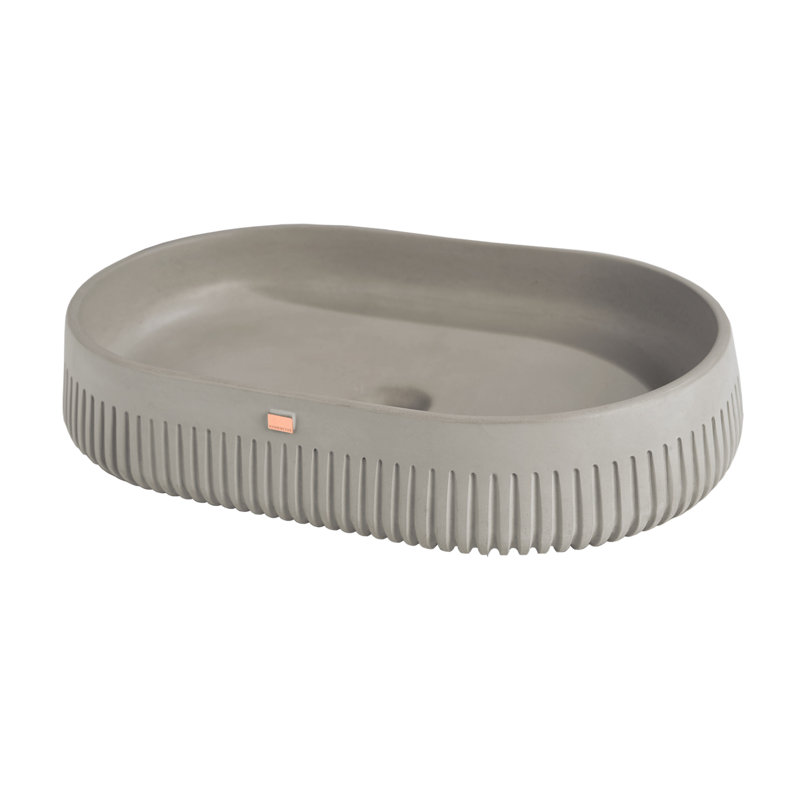Papua 22.4'' L Bathroom Sink, Rain Gray
