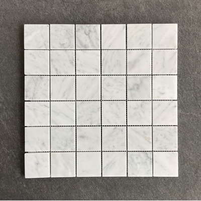 Carreau de mosaïque en marbre 2 po x 2 po