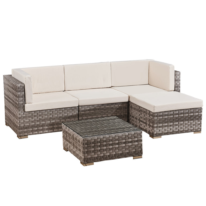Dettle 4 Seater Rattan Sofa Set
