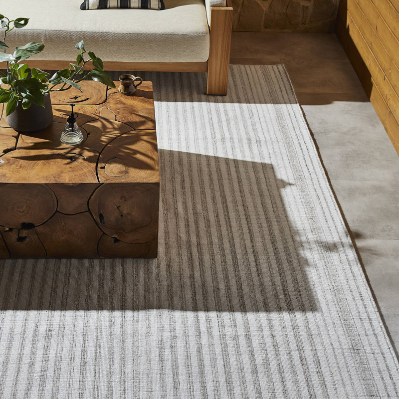 Selena Outdoor Striped Area Rug, Rectangle 8' x 10'