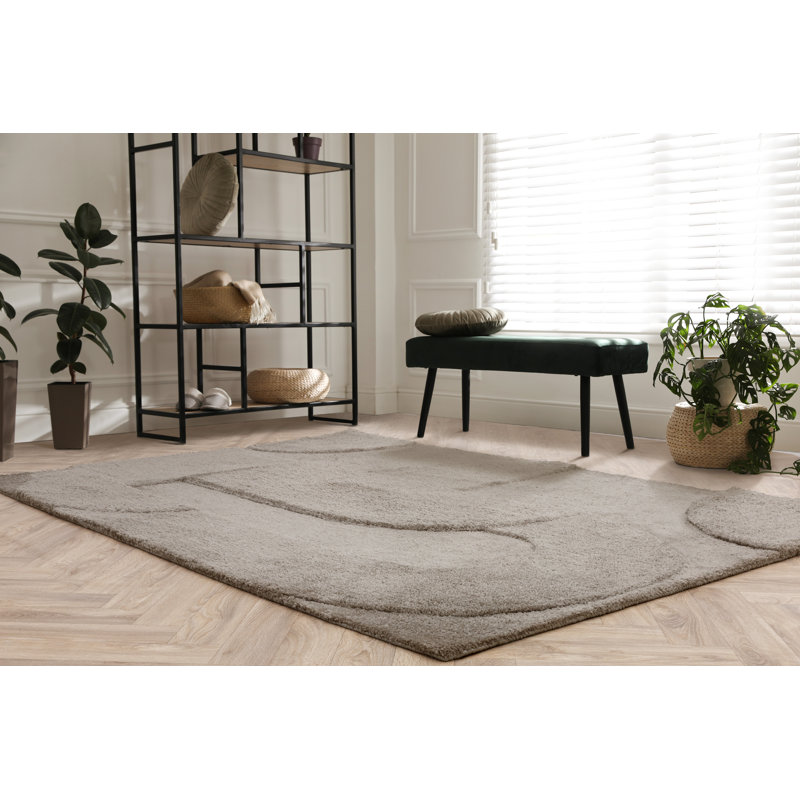 Adriel Geometric Shag Area Rug, Rectangle 200 x 290cm