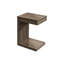 Table d'appoint moderne avec rangement, couleur taupe - l 17,77 po, base H 23,36 po