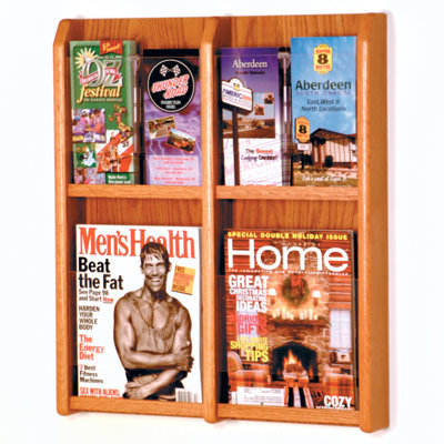 Présentoir mural 4 magazines / 8 dépliants