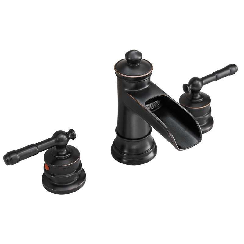 Robinet pour salle de bain à poignée double en acier inoxydable Topcraft, Bronze frotté à l'huile
