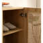 Armoire à chaussures à deux portes en rotin naturel avec grand espace de rangement et structure durable 29,5 pouces