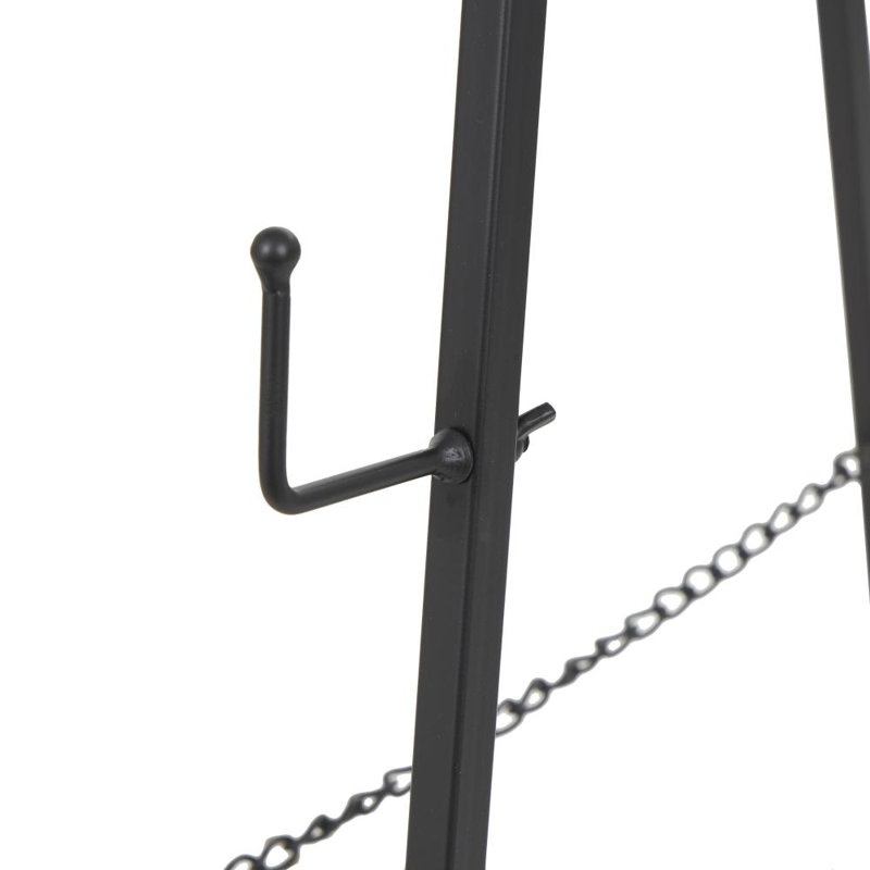Grand chevalet présentoir à 3 niveaux Cole & Grey en métal noir 20 po x 18 po x 56 po, Noir