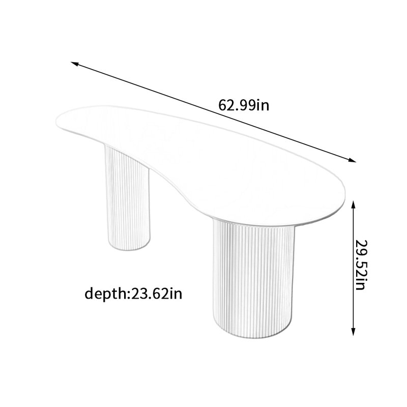 Alldredge, Blanc, H 29,52 po x l 62,99 po x P 23,62 po
