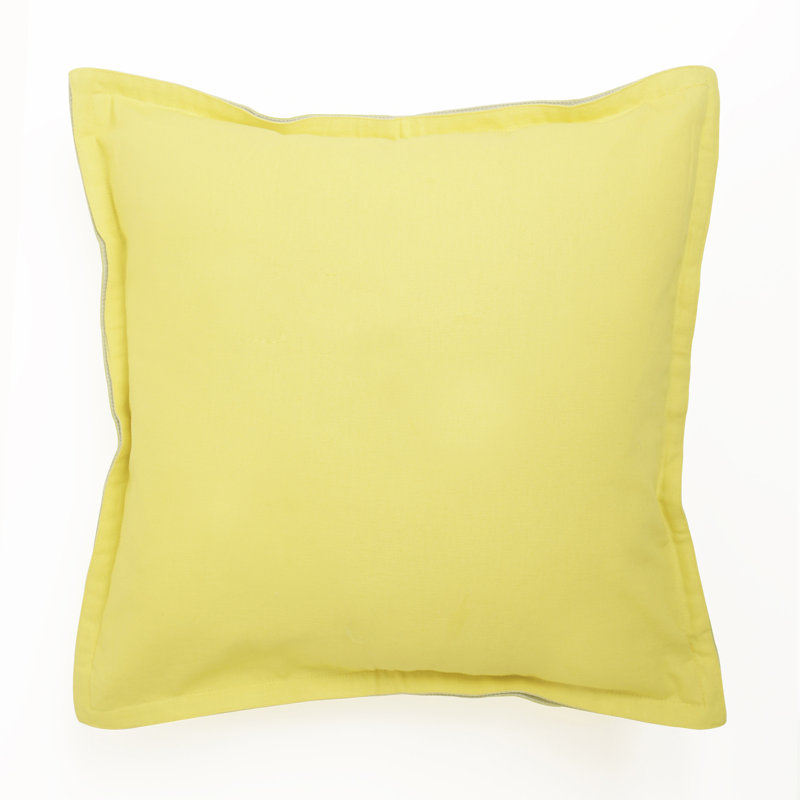  Housse de coussin en toile Canvas, Jaune/vert