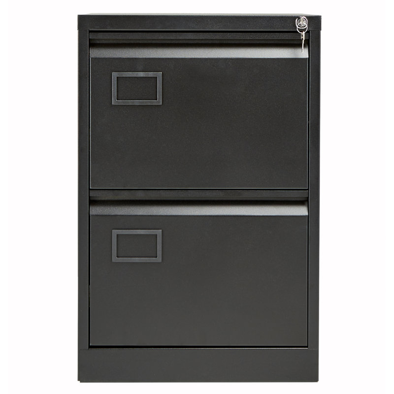 47cm Wide 2 -Drawer Steel File Cabinet, Black