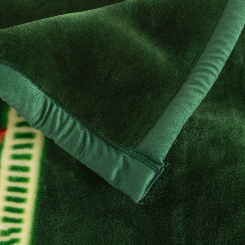 Couverture douce en molleton de vison coréen très grand, 2 couches réversibles, soyeuses et douces