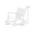 Chaise berçante en bois massif et chêne massif