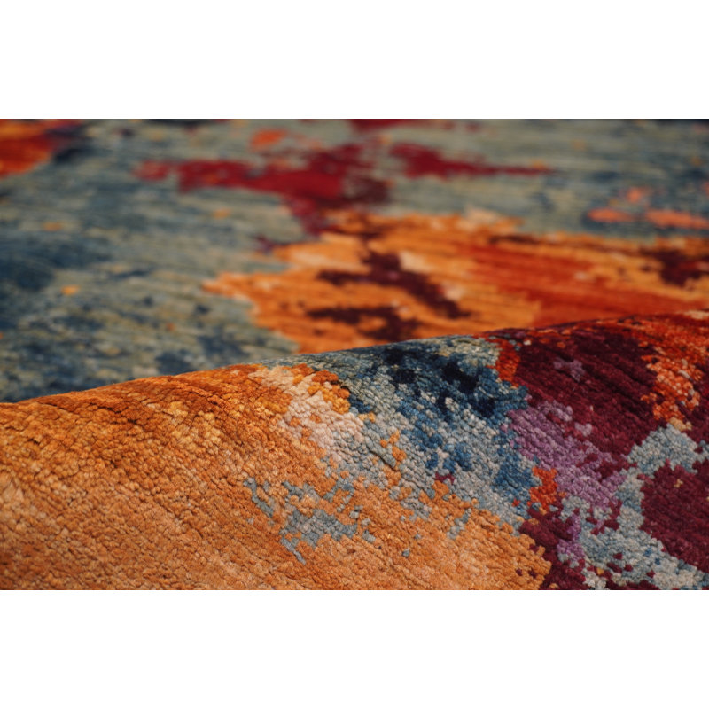 Aryana Hand Woven Wool Abstract Area Rug