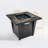 Ibrahimi 32-Inch Square Propane Fire Pit Table