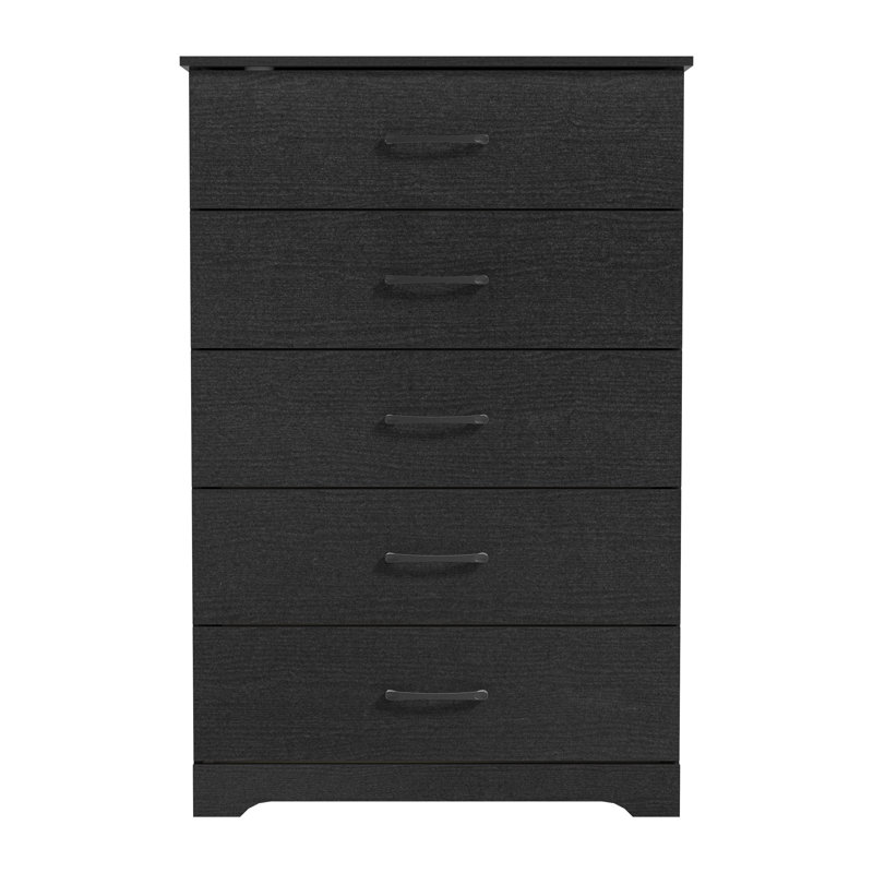 Arkia 5 Drawer 31.5" W Dresser, Black Oak/STURDY
