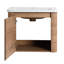 Meuble-lavabo moderne de 24 po avec lavabo en céramique blanc, porte à fermeture en douceur et surface de rangement résistante à l'eau Scratch