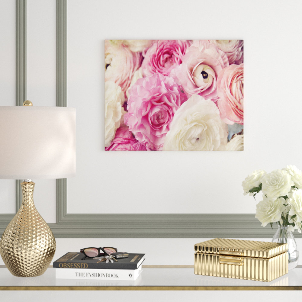 'Shades of Pink' Graphic Art on Wrapped Canvas House of Hampton®