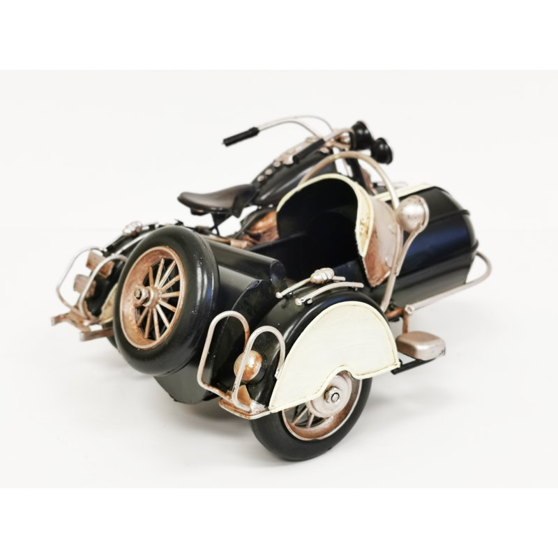Modèle rétro en métal noir Sidecar