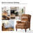Asah Vegan Leather Manual Push Back Recliner-954673148