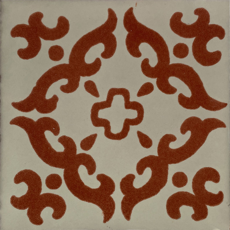 Dosseret en argile de terre cuite à la main 4 pièces 4,2 "x 4,2" TalaMex