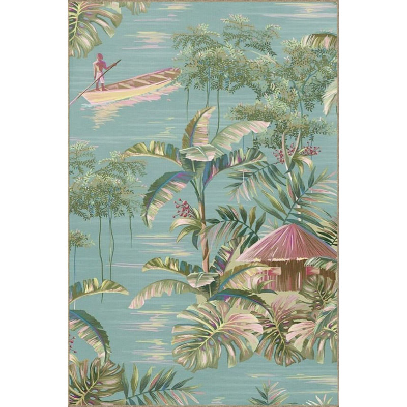 Tapis tissé Green Lake, Sous-tapis rectangulaire de 3 pi 3 po x 4 pi 11 po