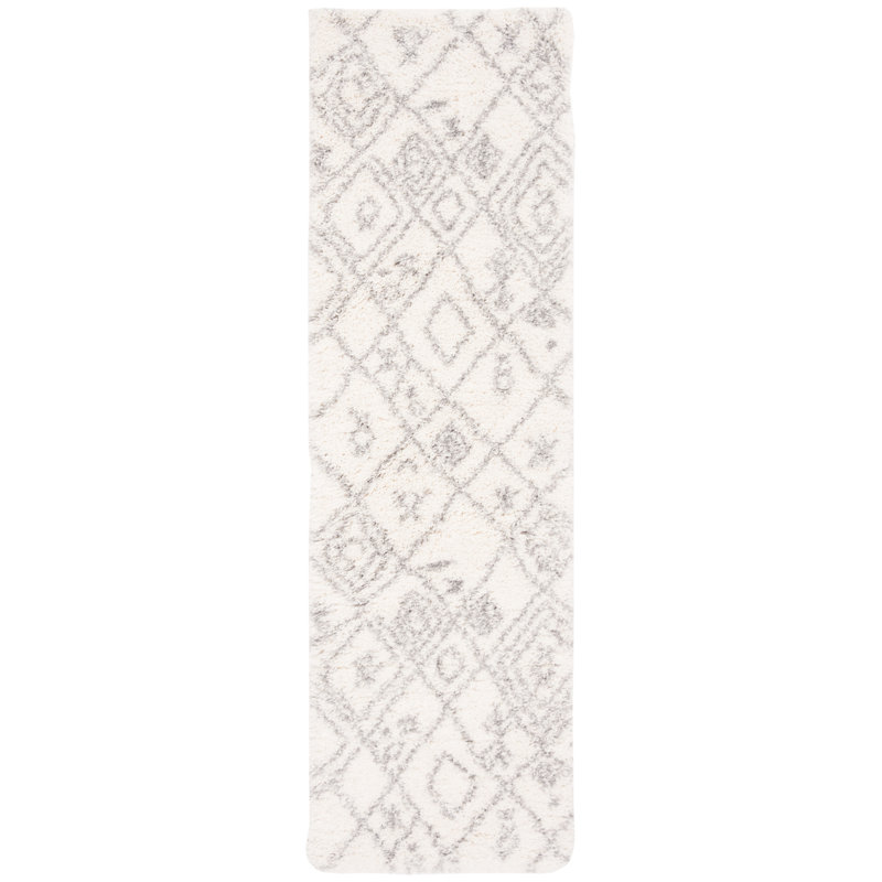 Almaden Shag 800 Performance Geometric Rug, Runner 2'3" x 8'