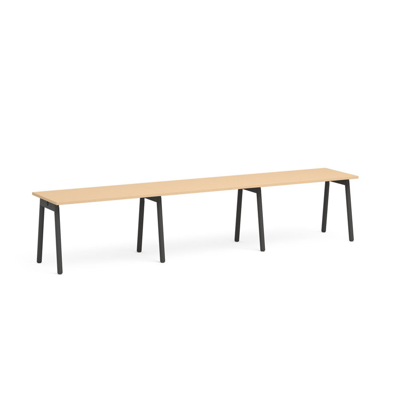 Bureau simple Series A, H 29 po x L 141 po x l 29 po, Chêne naturel