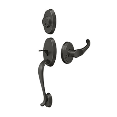 Deltana PRRHCHU10B Riversdale Handleset with Chapelton Lever Entry in Oil-rubbed Bronze